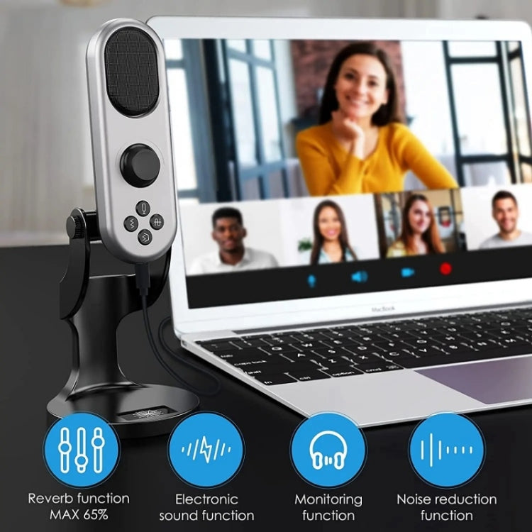 JMARY MC-PW7 USB Desktop Cardioid Noise Reduction Microphone - Microphone by Jmary | Online Shopping South Africa | PMC TechLife | Buy Now Pay Later Mobicred