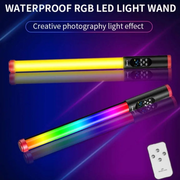 JMARY FM-128RGB Handheld LED Fill Light Outdoor Photography Light Water-resistant RGB Light Stick