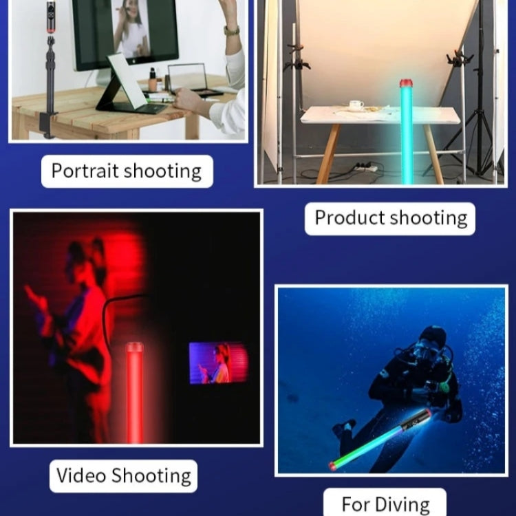 JMARY FM-128RGB Handheld LED Fill Light Outdoor Photography Light Water-resistant RGB Light Stick