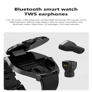 S9 1.53 inch Color Screen Smart Watch, Support Bluetooth Call / Heart Rate / Blood Pressure / Blood Oxygen Monitoring(Black)