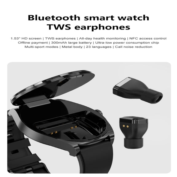 S9 1.53 inch Color Screen Smart Watch, Support Bluetooth Call / Heart Rate / Blood Pressure / Blood Oxygen Monitoring(Black)