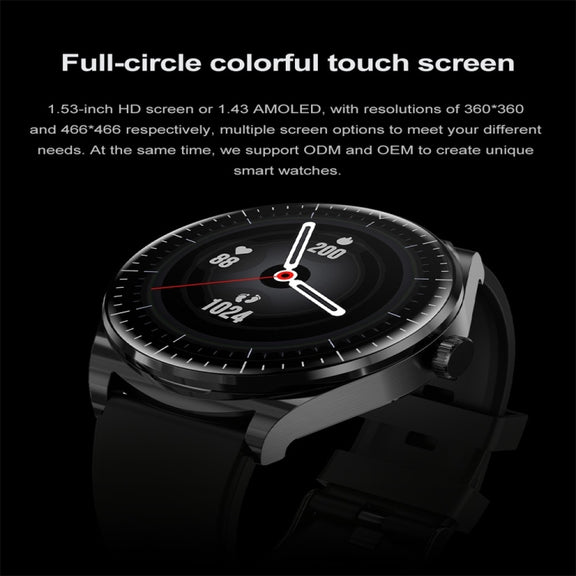 S9 1.53 inch Color Screen Smart Watch, Support Bluetooth Call / Heart Rate / Blood Pressure / Blood Oxygen Monitoring(Black)
