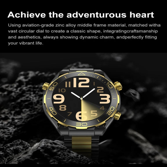 Z91 Pro Max 1.52 inch Color Screen Smart Watch,Support Bluetooth Call / Heart Rate / Blood Pressure / Blood Oxygen Monitoring(Gold)