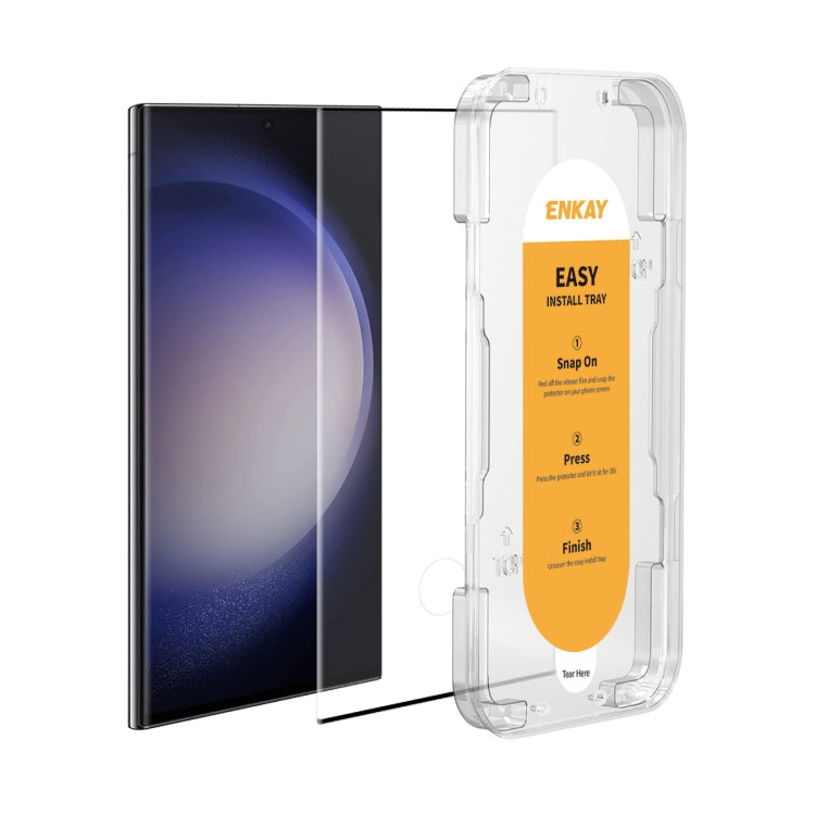 For Samsung Galaxy S23 Ultra 5G ENKAY Easy Install Hot Bending Side Glue Tempered Glass Film - Galaxy S23 Ultra 5G Tempered Glass by ENKAY | Online Shopping South Africa | PMC TechLife | Buy Now Pay Later Mobicred