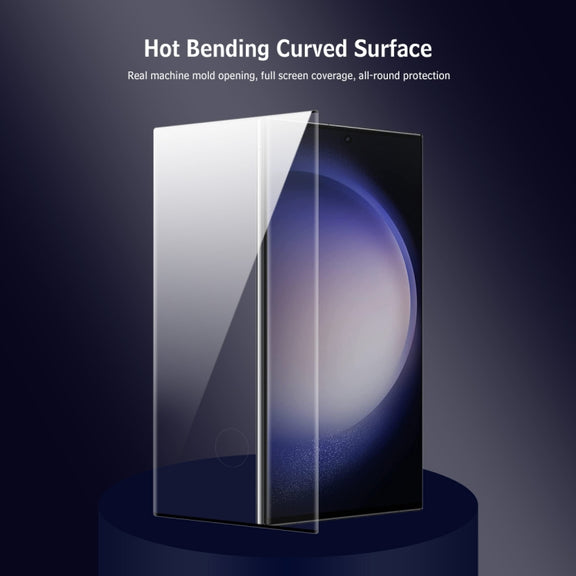 For Samsung Galaxy S23 Ultra 5G ENKAY Easy Install Hot Bending Side Glue Tempered Glass Film