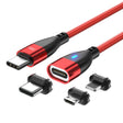 ENKAY 3 in 1 PD100W Type-C to Type-C / 8 Pin / Micro USB Magnetic Fast Charging Cable, Cable Length:1.8m(Red) - free shipping - PMC TechLife - Order now!