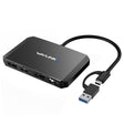 WAVLINK WL-UG69DH2 Dual Monitor USB+Type-C to Dual 4K HD DisplayPort Adapter Splitter(Black) - free shipping - PMC TechLife - Order now!