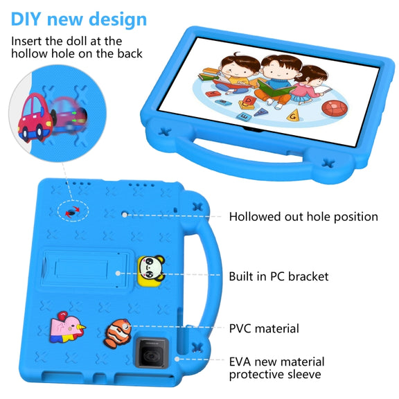 For T-Iobile REVVL Tab 10.36 2023 Handle Kickstand Children EVA Shockproof Tablet Case(Sky Blue)