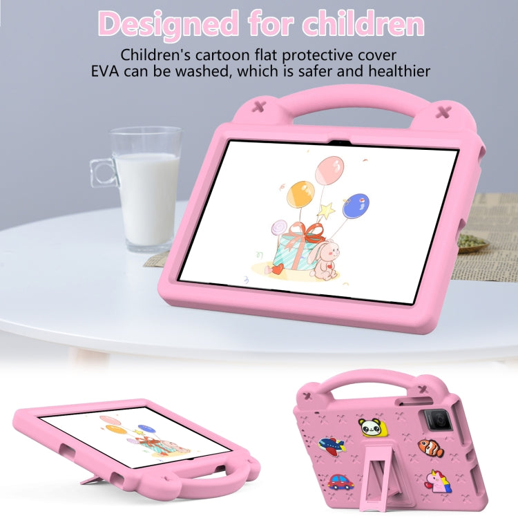 For Blackview Oscal Pad 15 2023 / Tab 11 Handle Kickstand Children EVA Shockproof Tablet Case(Pink)