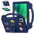 For Blackview Oscal Pad 15 2023 / Tab 11 Handle Kickstand Children EVA Shockproof Tablet Case(Navy Blue) - free shipping - PMC TechLife - Order now!