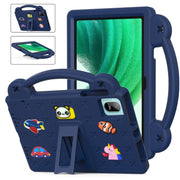 For Blackview Oscal Pad 15 2023 / Tab 11 Handle Kickstand Children EVA Shockproof Tablet Case(Navy Blue)