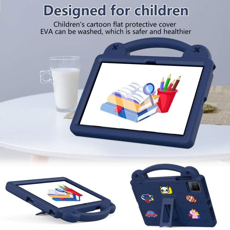 For Blackview Oscal Pad 15 2023 / Tab 11 Handle Kickstand Children EVA Shockproof Tablet Case(Navy Blue)