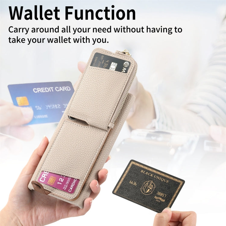For Samsung Galaxy S24 Ultra 5G Litchi Leather Oil Edge Ring Zipper Wallet Back Phone Case(White)