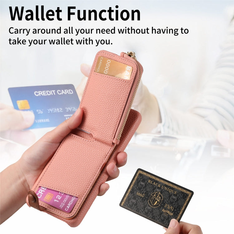 For Samsung Galaxy S24+ 5G Litchi Leather Oil Edge Ring Zipper Wallet Back Phone Case(Pink)