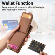 For Samsung Galaxy S24 5G Litchi Leather Oil Edge Ring Zipper Wallet Back Phone Case(Brown)