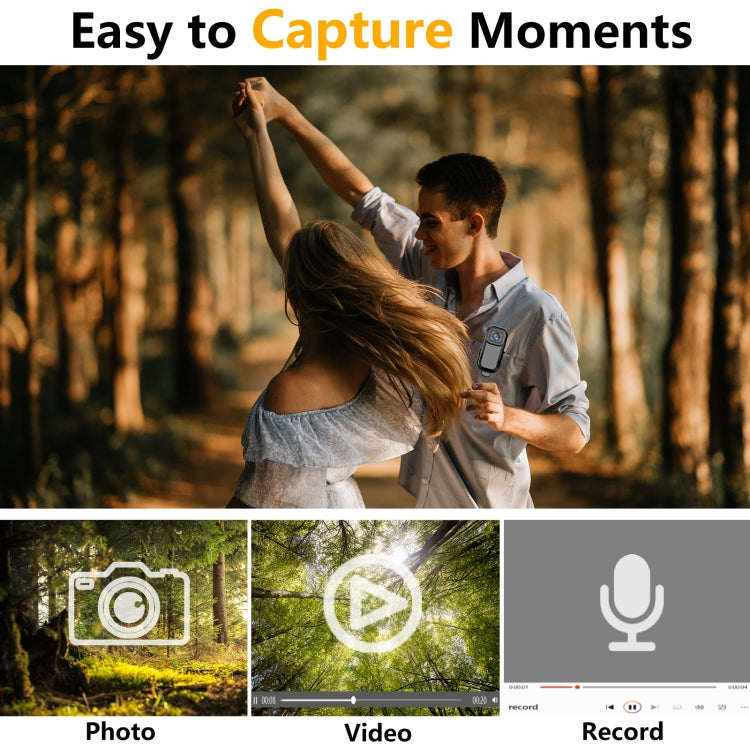 L11 Action Cam Sport DV Video Recording Pocket Camera 0.96 inch 1080P Mini Camera(Black)