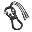 ENKAY 6-in-1 5A USB + Type-C to Type-C / 8 Pin / Micro USB Multifunction Fast Charging Cable, Cable Length:1.3m(Black) - Multifunction Cable by ENKAY | Online Shopping South Africa | PMC TechLife | Buy Now Pay Later Mobicred