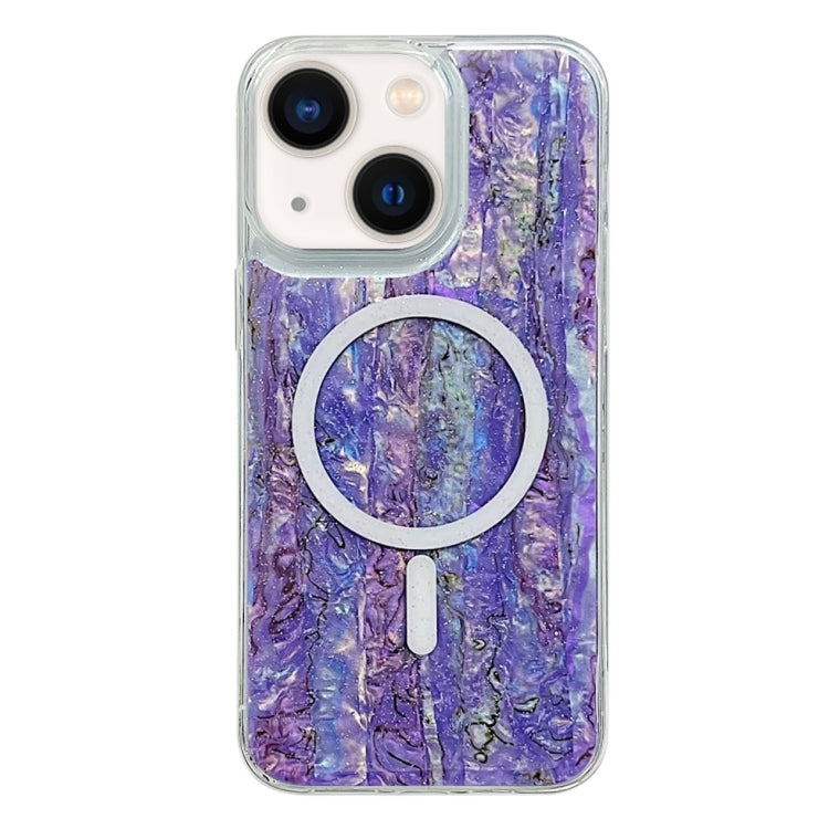 For iPhone 14 Plus Shell Texture Multicolor MagSafe TPU Phone Case(Purple) - iPhone 14 Plus Cases by PMC TechLife | Online Shopping South Africa | PMC TechLife