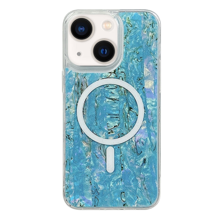 For iPhone 13 / 14 Shell Texture Multicolor MagSafe TPU Phone Case(Sky Blue) - iPhone 14 Cases by PMC TechLife | Online Shopping South Africa | PMC TechLife