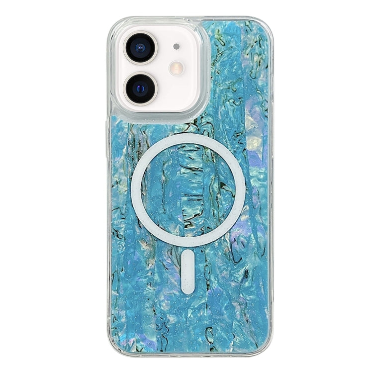 For iPhone 12 / 12 Pro Shell Texture Multicolor MagSafe TPU Phone Case(Sky Blue) - iPhone 12 / 12 Pro Cases by PMC TechLife | Online Shopping South Africa | PMC TechLife