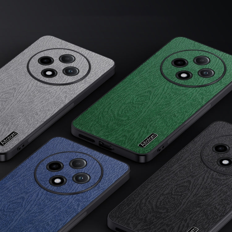 For OPPO A3 Pro Tree Bark Leather Shockproof Phone Case(Black) - OPPO Cases by PMC TechLife | Online Shopping South Africa | PMC TechLife | Buy Now Pay Later Mobicred