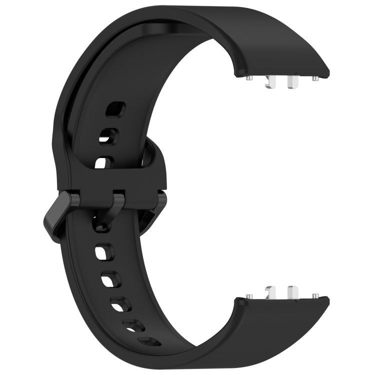 For Samsung Galaxy Fit 3 Solid Color Colorful Buckle Silicone Watch Band(Black) - Watch Bands by PMC TechLife | Online Shopping South Africa | PMC TechLife