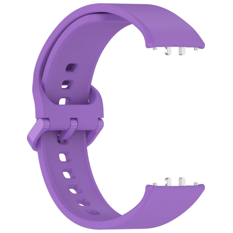For Samsung Galaxy Fit 3 Solid Color Colorful Buckle Silicone Watch Band(Purple) - Watch Bands by PMC TechLife | Online Shopping South Africa | PMC TechLife