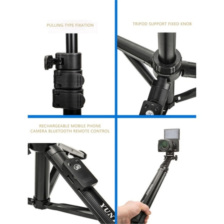 YUNTENG VCT-91666 Bluetooth Selfie Stick Camera Phone Holder Extendable Tripod Stand - Tripods by YUNTENG | Online Shopping South Africa | PMC TechLife | Buy Now Pay Later Mobicred