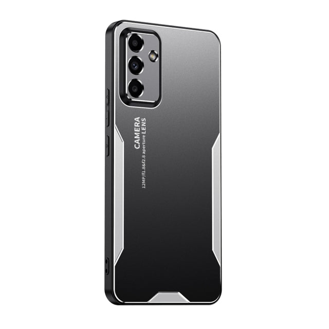 For Samsung Galaxy A55 5G Blade Series TPU Hybrid Metal Phone Case(Silver)