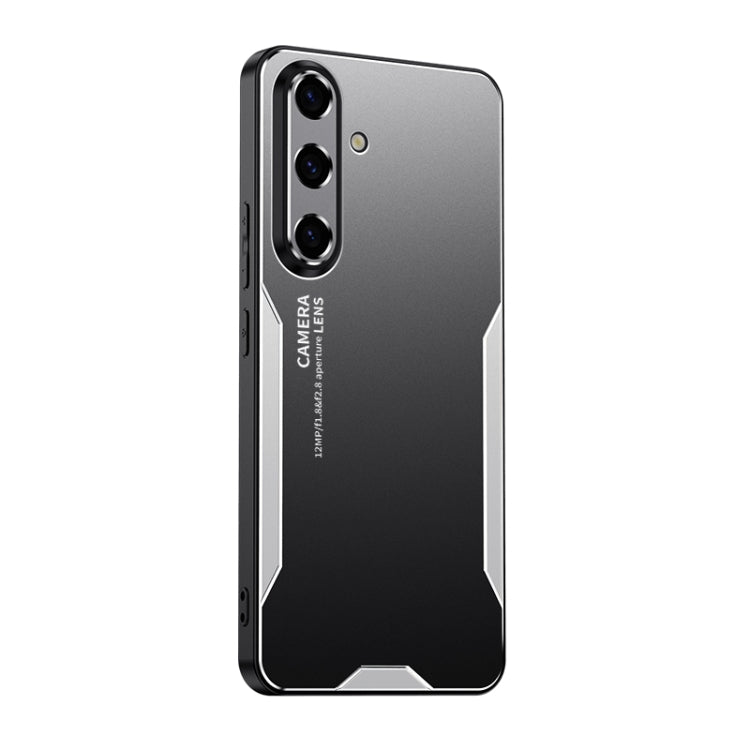For Samsung Galaxy S24 5G Blade Series TPU Hybrid Metal Phone Case(Silver) - Galaxy S24 5G Cases by PMC TechLife | Online Shopping South Africa | PMC TechLife