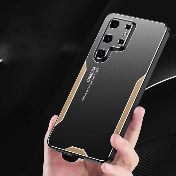 For Samsung Galaxy S24 Ultra 5G Blade Series TPU Hybrid Metal Phone Case(Silver)