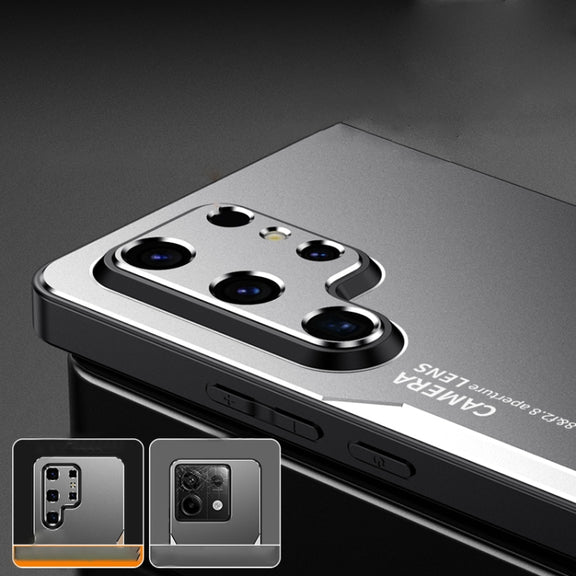 For Samsung Galaxy S24 Ultra 5G Blade Series TPU Hybrid Metal Phone Case(Silver)