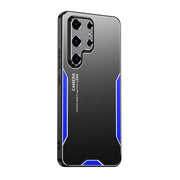 For Samsung Galaxy S24 Ultra 5G Blade Series TPU Hybrid Metal Phone Case(Blue)