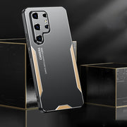 For Samsung Galaxy S24 Ultra 5G Blade Series TPU Hybrid Metal Phone Case(Blue)