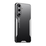 For Samsung Galaxy S25 5G Blade Series TPU Hybrid Metal Phone Case(Silver)