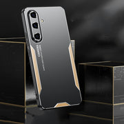 For Samsung Galaxy S25 5G Blade Series TPU Hybrid Metal Phone Case(Silver)
