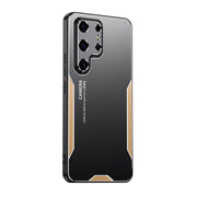 For Samsung Galaxy S25 Ultra 5G Blade Series TPU Hybrid Metal Phone Case(Gold)