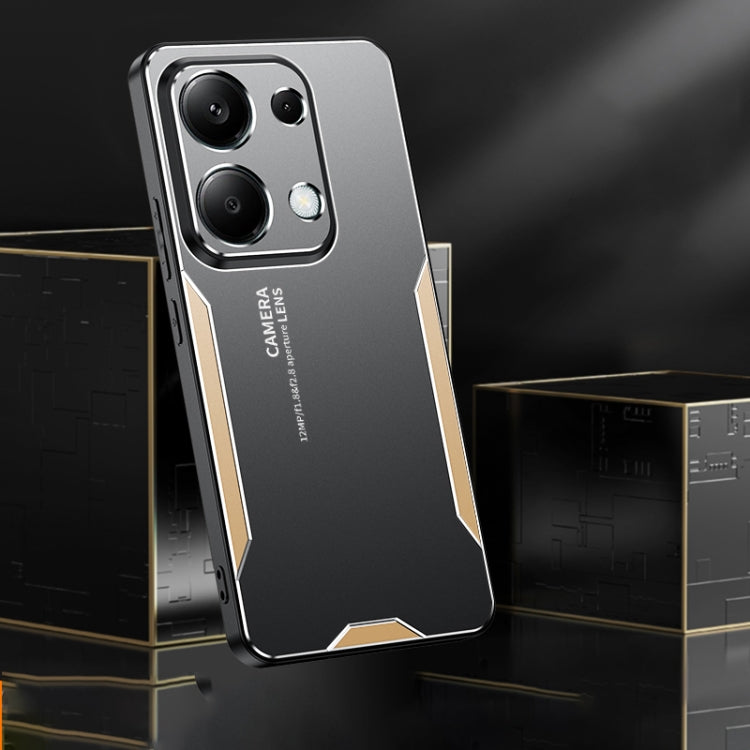 For Xiaomi Redmi Note 13 Pro 4G Blade Series TPU Hybrid Metal Phone Case(Gold) - Note 13 Pro Cases by PMC TechLife | Online Shopping South Africa | PMC TechLife