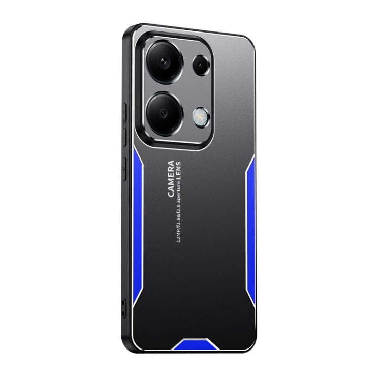 For Xiaomi Redmi Note 13 Pro 4G Blade Series TPU Hybrid Metal Phone Case(Blue) - Xiaomi Cases by PMC TechLife | Online Shopping South Africa | PMC TechLife | Buy Now Pay Later Mobicred