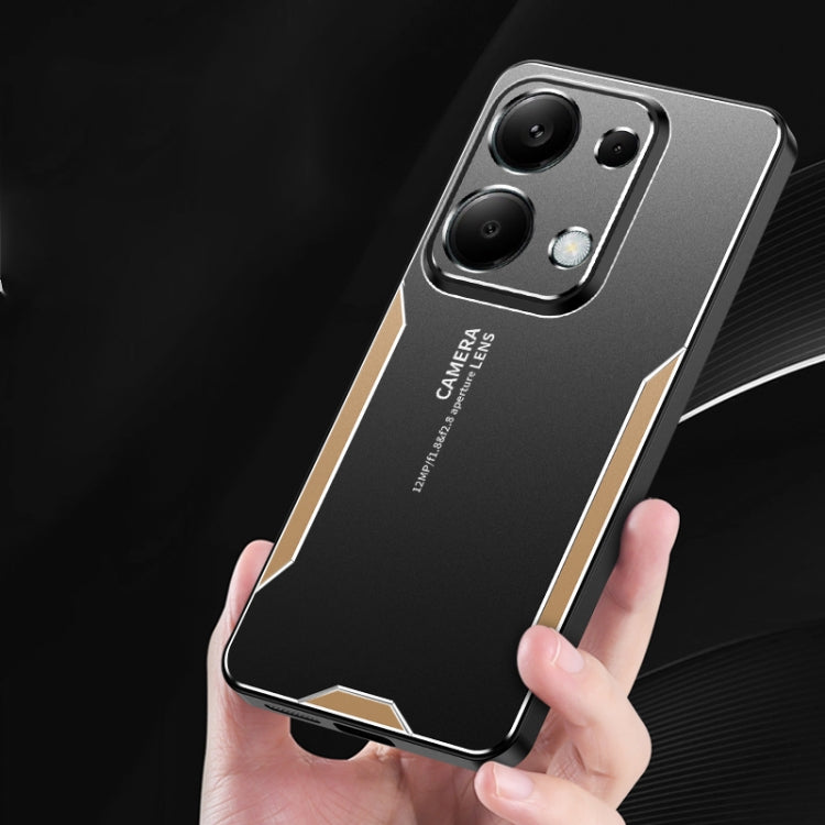For Xiaomi Redmi Note 13 Pro 4G Blade Series TPU Hybrid Metal Phone Case(Blue) - Xiaomi Cases by PMC TechLife | Online Shopping South Africa | PMC TechLife | Buy Now Pay Later Mobicred