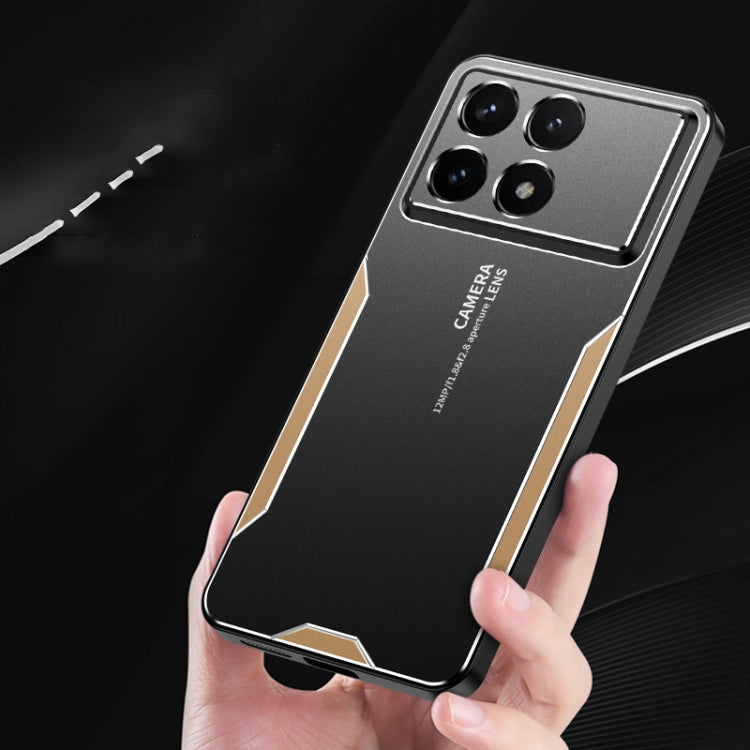 For Xiaomi Redmi K70 Pro Blade Series TPU Hybrid Metal Phone Case(Blue)