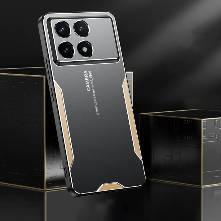 For Xiaomi Redmi K70 Blade Series TPU Hybrid Metal Phone Case(Gold)