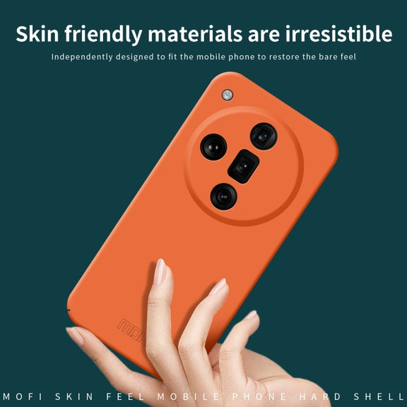 For OPPO Find X7 MOFI Qin Series Skin Feel All-inclusive PC Phone Case(Orange)