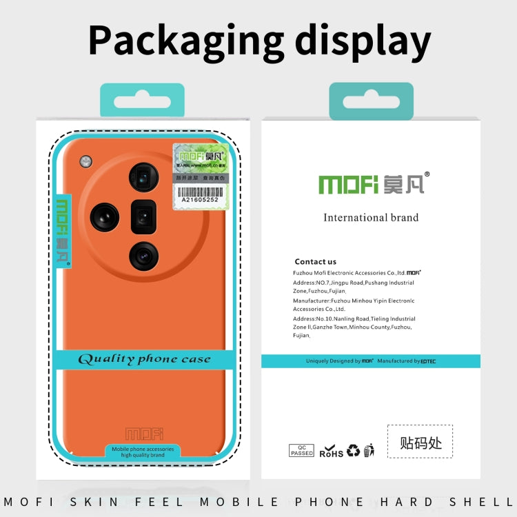 For OPPO Find X7 MOFI Qin Series Skin Feel All-inclusive PC Phone Case(Black)