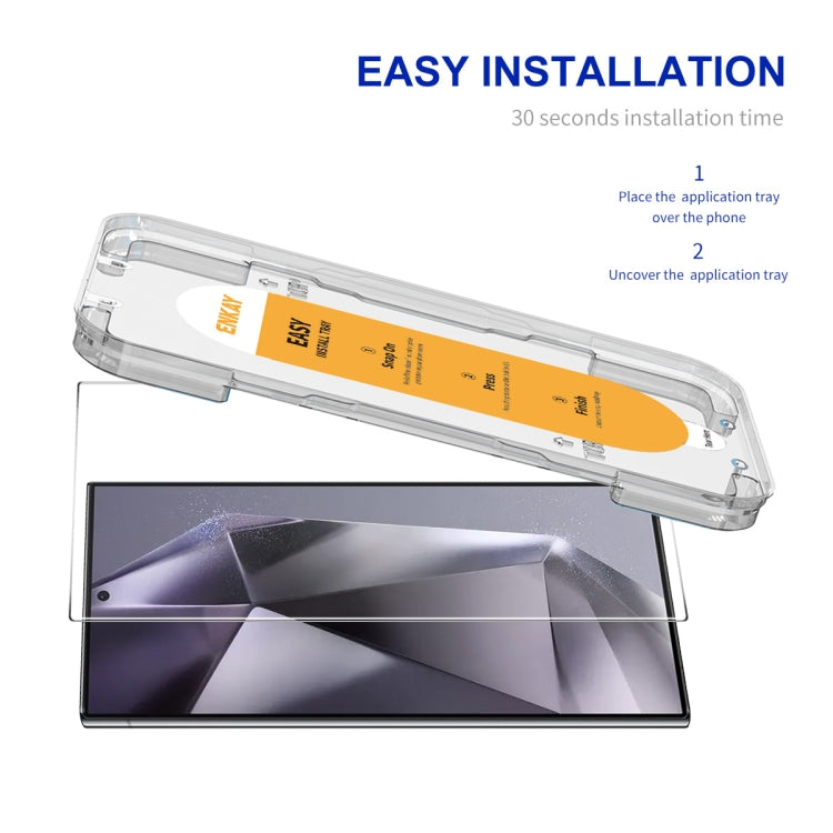 For Samsung Galaxy S24 Ultra 5G ENKAY Easy Install 0.18mm High Alumina Silicon Full Glass Film, Support Ultrasonic Unlock - Galaxy S24 Ultra 5G Tempered Glass by ENKAY | Online Shopping South Africa | PMC TechLife | Buy Now Pay Later Mobicred