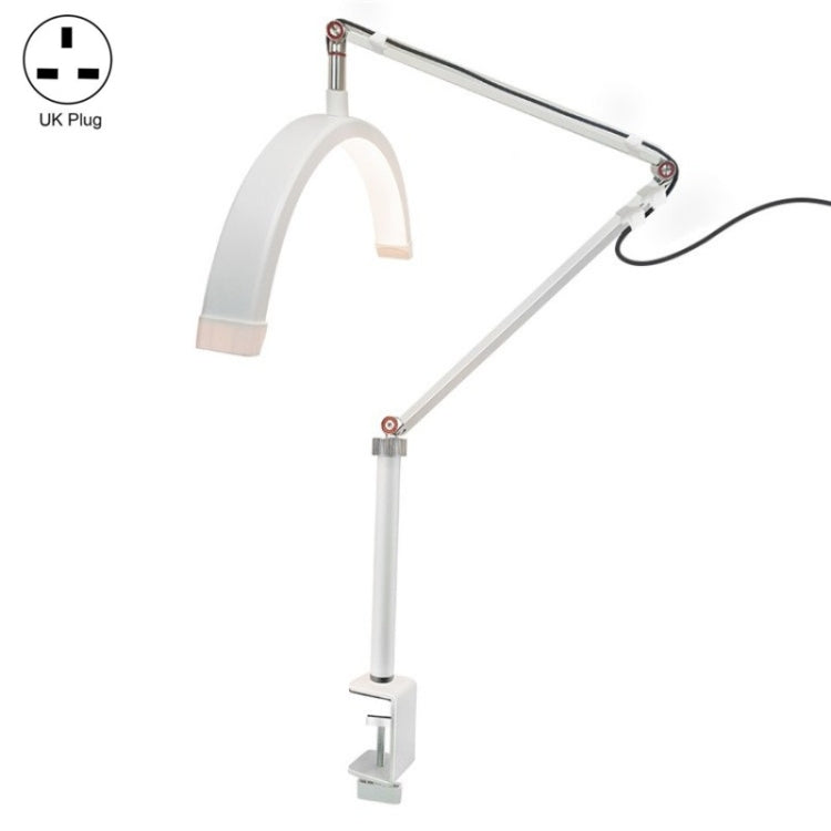 HD-M3X For Eyelash Extensions / Tattoo / Nail Art Lighting Lamp 16 inch Clip-on Half Moon Desk Lamp(UK Plug) - Selfie Light by PMC TechLife | Online Shopping South Africa | PMC TechLife | Buy Now Pay Later Mobicred