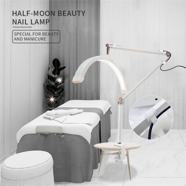 HD-M3X For Eyelash Extensions / Tattoo / Nail Art Lighting Lamp 16 inch Clip-on Half Moon Desk Lamp(EU Plug) - Selfie Light by PMC TechLife | Online Shopping South Africa | PMC TechLife | Buy Now Pay Later Mobicred