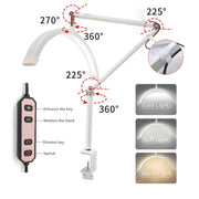 HD-M3X For Eyelash Extensions / Tattoo / Nail Art Lighting Lamp 16 inch Clip-on Half Moon Desk Lamp(US Plug)