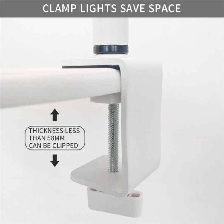 HD-M3X For Eyelash Extensions / Tattoo / Nail Art Lighting Lamp 16 inch Clip-on Half Moon Desk Lamp(EU Plug) - Selfie Light by PMC TechLife | Online Shopping South Africa | PMC TechLife | Buy Now Pay Later Mobicred
