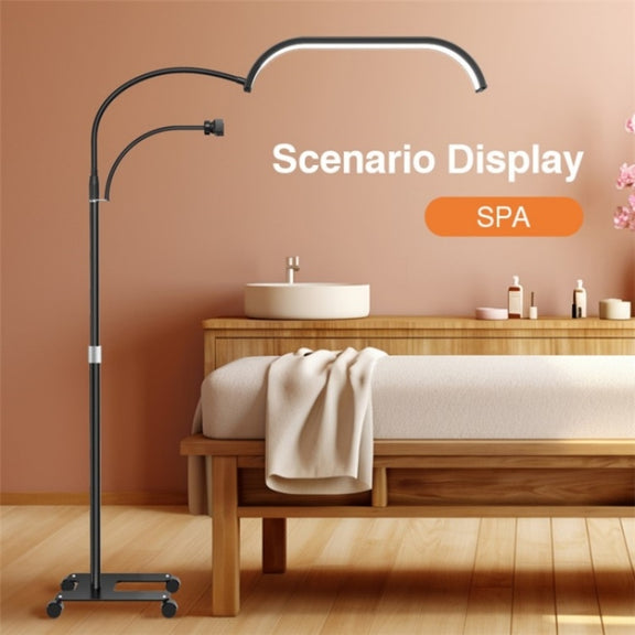 HD-G63X Floor Standing Remote Dimming LED Moon Lamp Manicure Eyelash Beauty Lamp(US Plug)